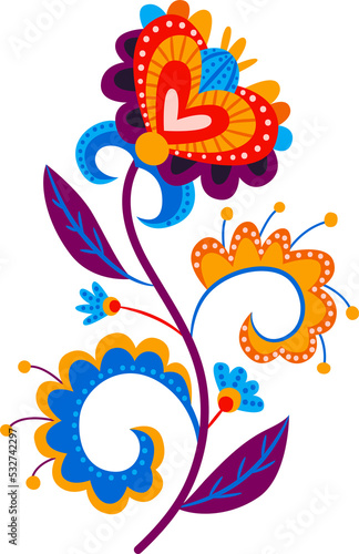 Mexican flower Cinco de Mayo botanical decoration