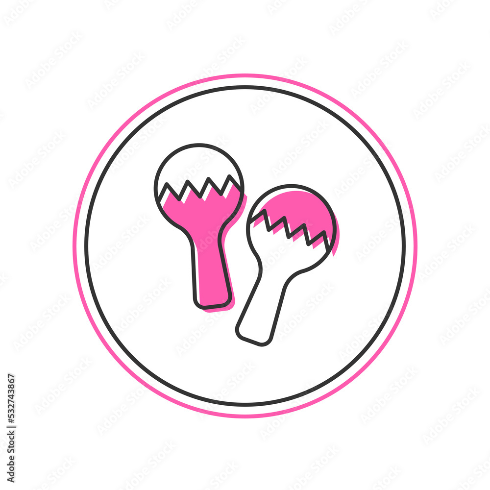 Filled outline Maracas icon isolated on white background. Music maracas instrument mexico. Vector Filled outline Maracas icon isolated on white background. Music maracas instrument mexico. Vector