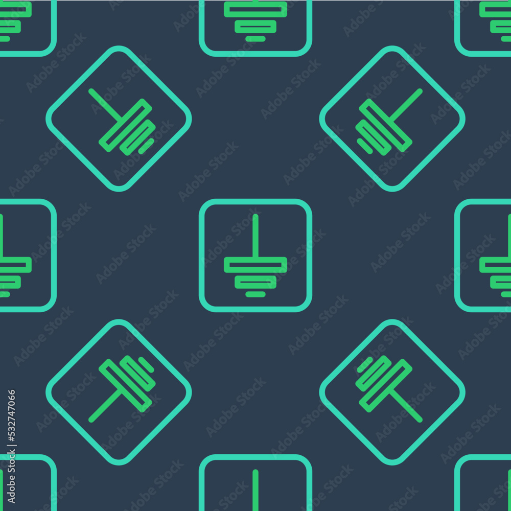 Line Electrical symbol ground icon isolated seamless pattern on blue background. Protective earth ground symbol icon in electricity. Vector Line Electrical symbol ground icon isolated seamless pattern on blue background. Protective earth ground symbol icon in electricity. Vector