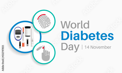 World Diabetes day is observed every year on November 14, it is the primary global awareness campaign focusing on diabetes. Vector illustration