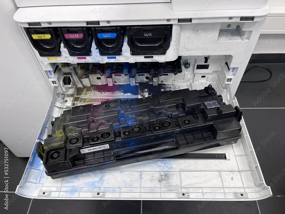 A multifunction printer loses a lot of toner A multifunction printer loses a lot of toner