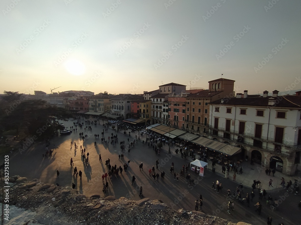 Fototapeta premium View of famous amphitheater Arena in Verona city, Italy