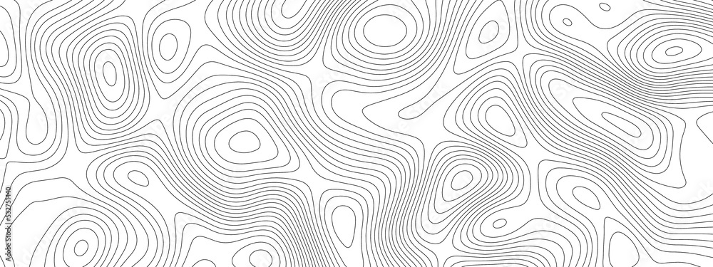 Abstract topographic contours map background .Topographic background and texture, monochrome image. Topography and geography map grid abstract backdrop. Business concept. Topography map concept. 