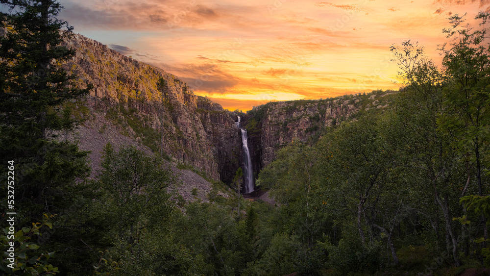 Sweden's highest waterfall 