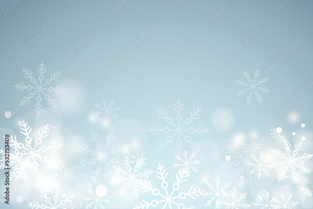 winter snowflakes shape - snow design element - christmas snowfall happy new year theme - obrazy, fototapety, plakaty 