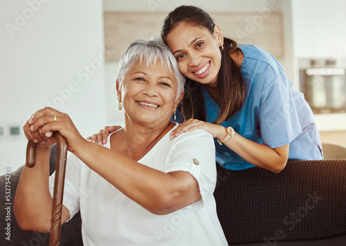 Healthcare, homecare and nurse with grandma to support her in retirement, medical and old age. Caregiver, volunteer and trust of a social worker helping senior woman with demantia or alzheimer
