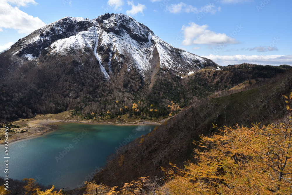 Fototapeta premium Mountain climbing in winter, Nikko, Shirane
