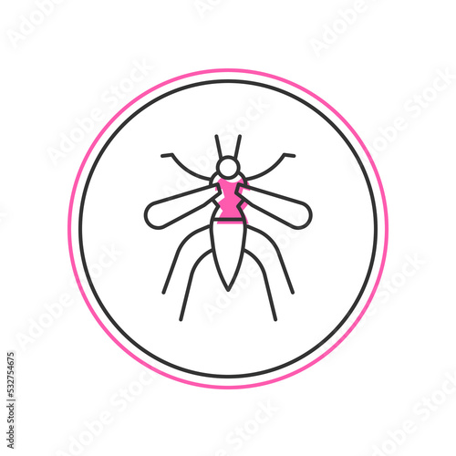Filled outline Mosquito icon isolated on white background. Vector © Kostiantyn