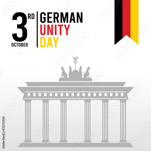 German Unity Day with landmark
