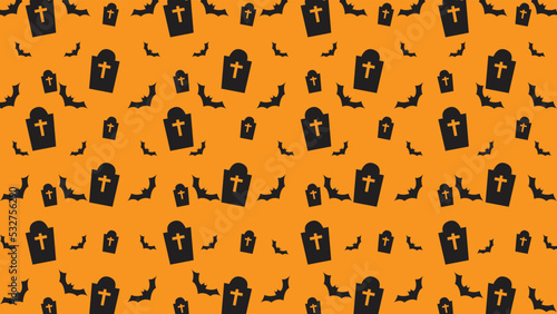 Halloween vector seamless pattern Background