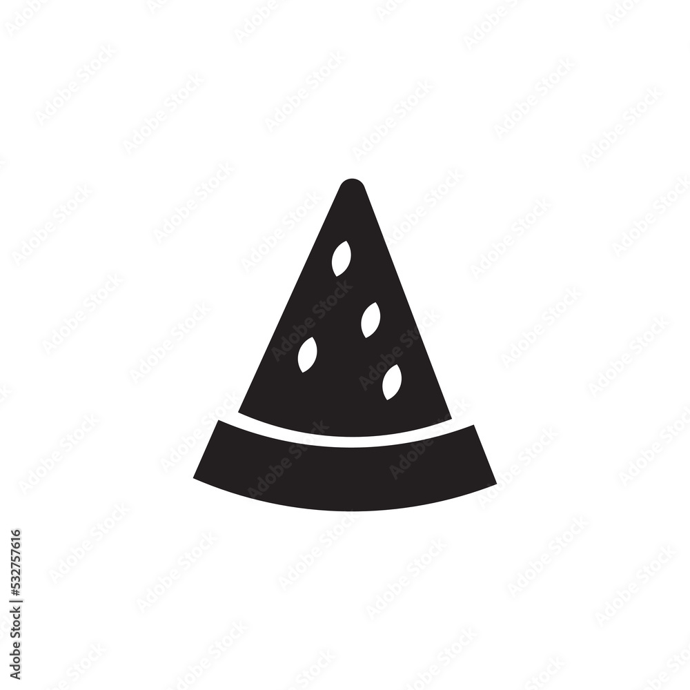 Graphic flat pizza icon for your design and website Graphic flat pizza icon for your design and website