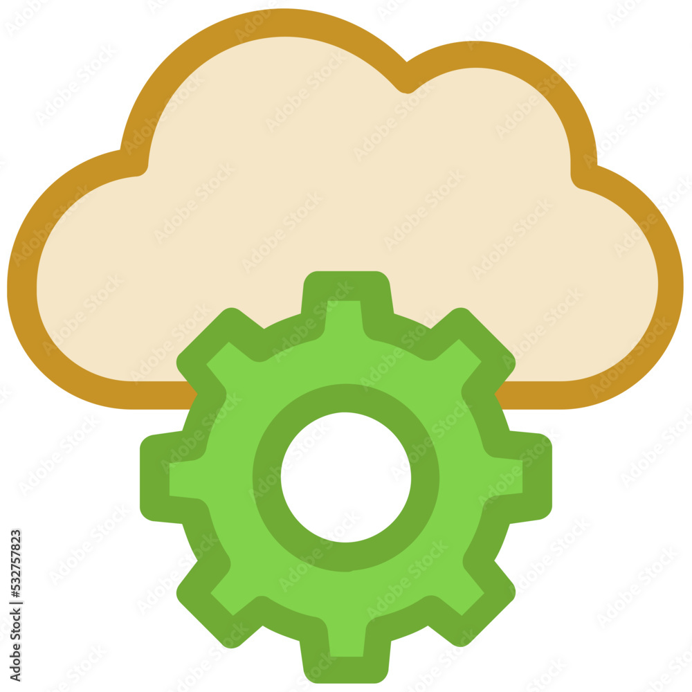 Cloud Settings Vector Icon Cloud Settings Vector Icon