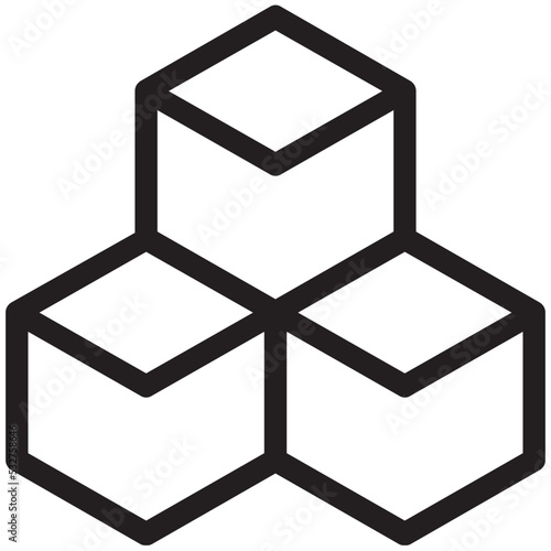 Cubic Pattern Vector Icon