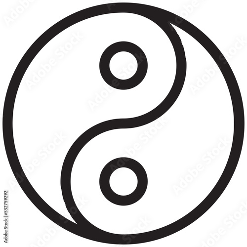 Yin Yang Vector Icon
