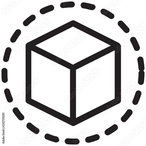 Cubic Box Vector Icon