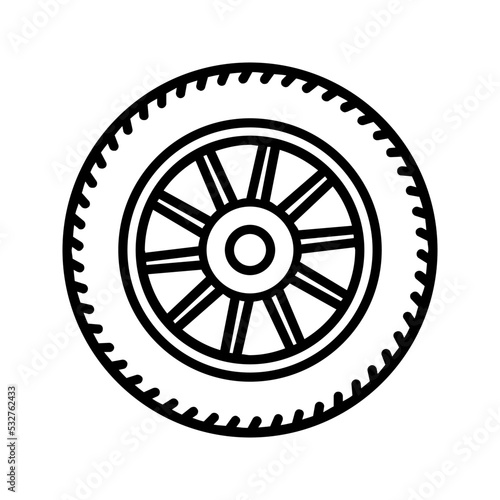 Tires icon. Tire sign. Vector illustration