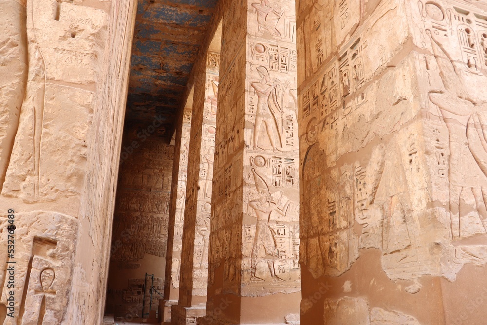 The temple of Ramses III (Medinet Habu) in Luxor, Egypt The temple of Ramses III (Medinet Habu) in Luxor, Egypt
