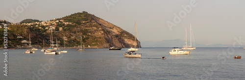 panorama of boats in sant'angelo in ischia