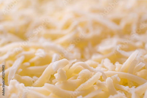 Grated cheese close up. Macro.