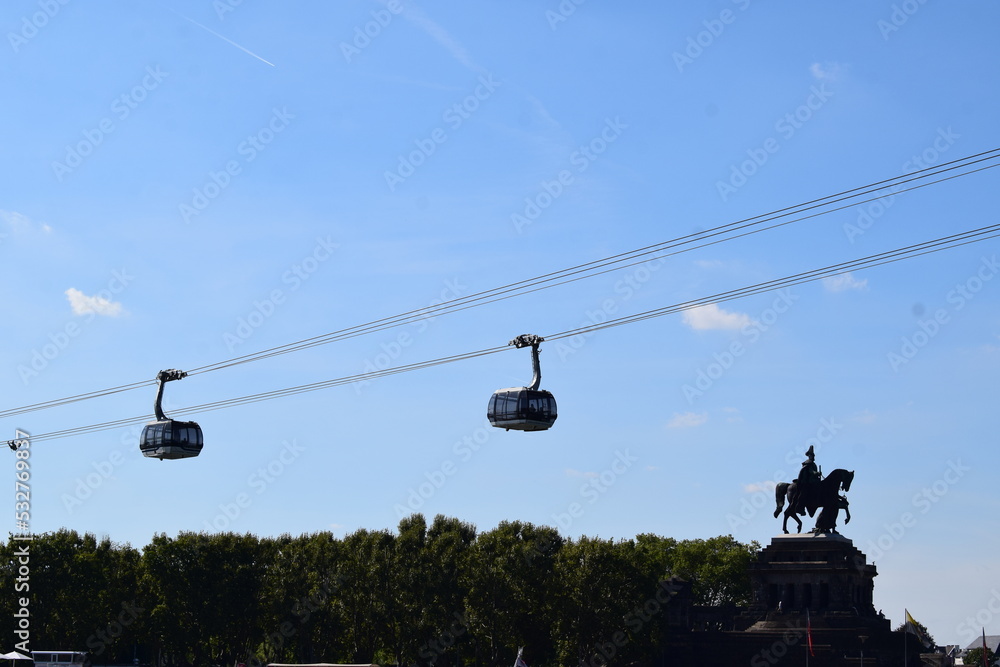 Seilbahn Koblenz über dem Deutschen Eck Seilbahn Koblenz über dem Deutschen Eck