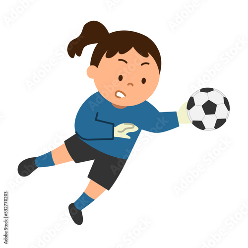 サッカーをする少女5