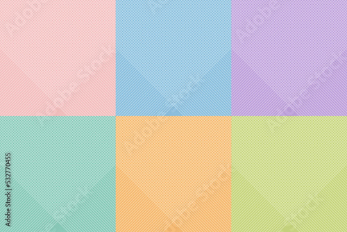 Set of modern abstract lines grid pattern on pastels colors background