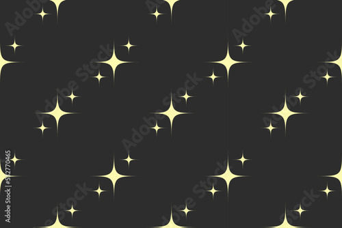 Twinkle Star seamless pattern. Modern Sparkles pattern. Element shiny flash. Decoration starry twinkle. Cute childish pattern for textile, birthday invitation, paper