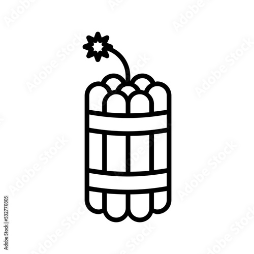 Dynamite icon. explosion sign. Vector illustration