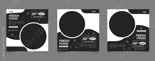 Fresh food social media post template