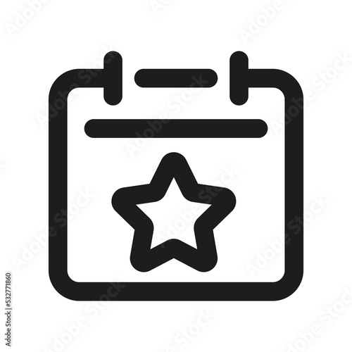 Bonus monthly, daily and weekly icon. Gift and Calendar, line or outline vector illustration