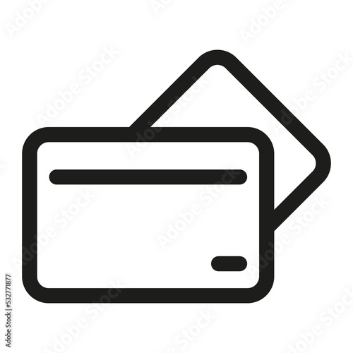 Credit card line icon. internet payment card vector illustration