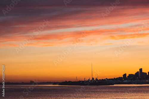 sunset in the marina view. sunset in the city © Muhammet