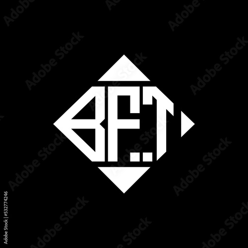 RFT letter logo creative design. RFT unique design.
 photo