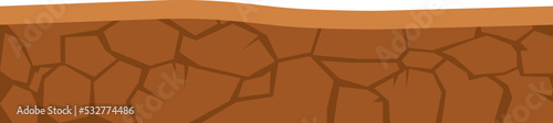 Landscape ground Seamless Pattern. Vector illustration
