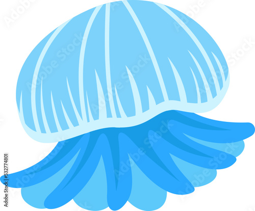 Jellyfish sea animal. Vector illustration