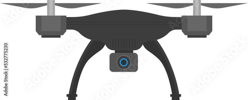 Quadrocopter drone technologies. Vector illustration