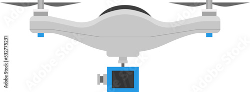 Quadrocopter drone technologies. Vector illustration