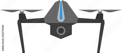 Quadrocopter drone technologies. Vector illustration