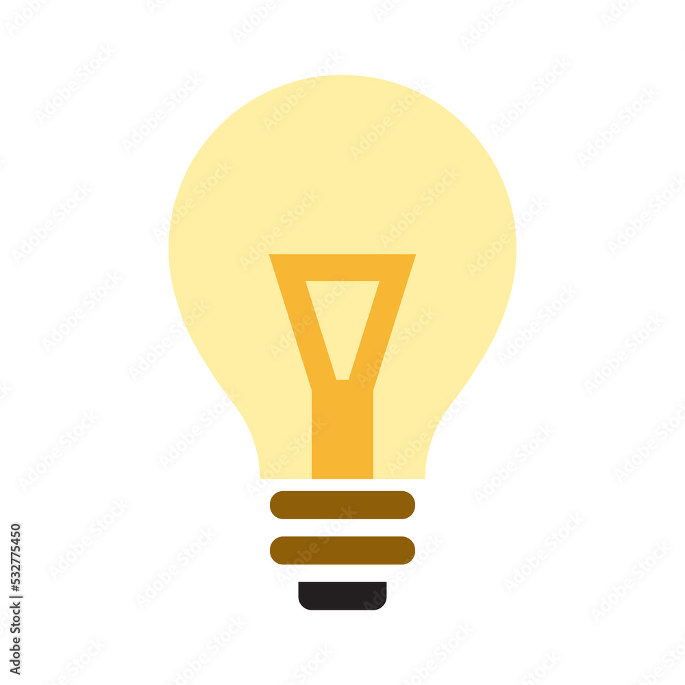 Light bulb icon with a color style that is suitable for your modern business Light bulb icon with a color style that is suitable for your modern business