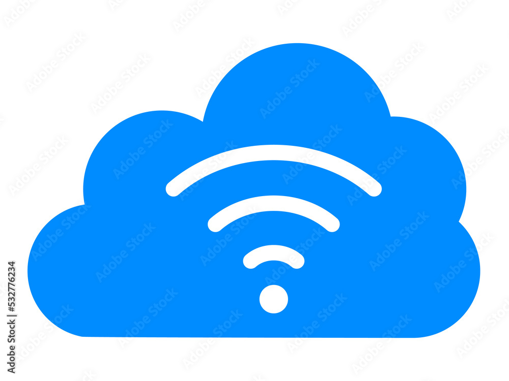 Simple cloud Wi-Fi mark illustration material Simple cloud Wi-Fi mark illustration material