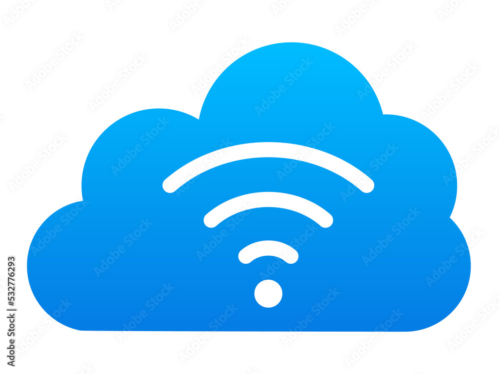 Simple cloud Wi-Fi mark illustration material Simple cloud Wi-Fi mark illustration material