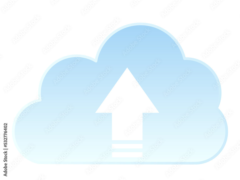 simple cloud upload illustration material simple cloud upload illustration material