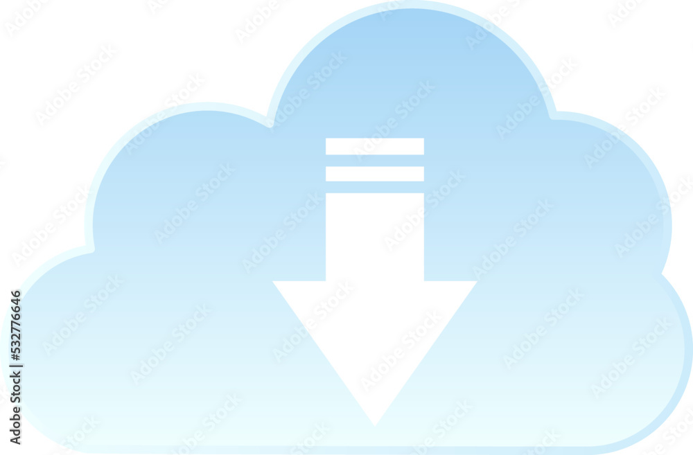 simple cloud download illustration material simple cloud download illustration material