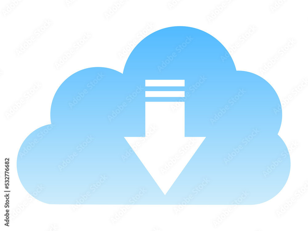 simple cloud download illustration material simple cloud download illustration material