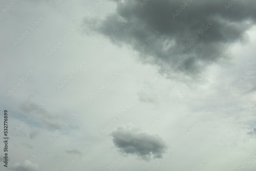Clouds in sky without sunshine. Gray skies in cloudy weather. Clouds in sky without sunshine. Gray skies in cloudy weather.