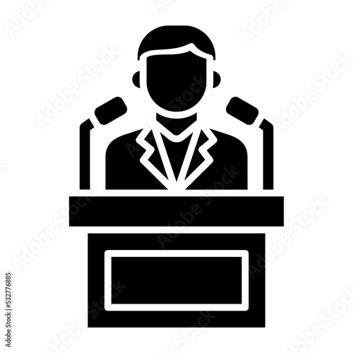 Politician Glyph Icon