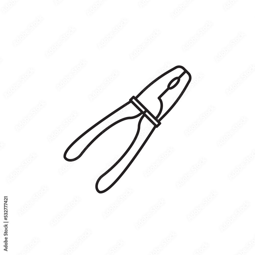 Fototapeta premium pliers vector for website symbol icon presentation
