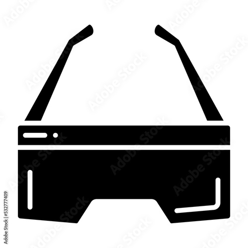 Smart Glasses Glyph Icon