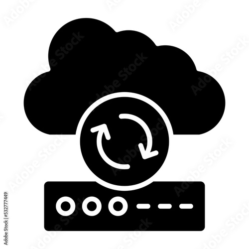 Cloud Sync Glyph Icon