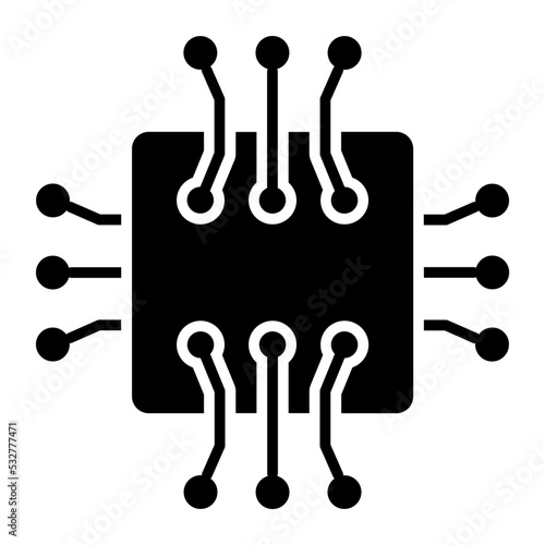 Microchip Glyph Icon